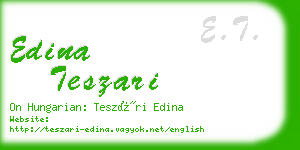 edina teszari business card